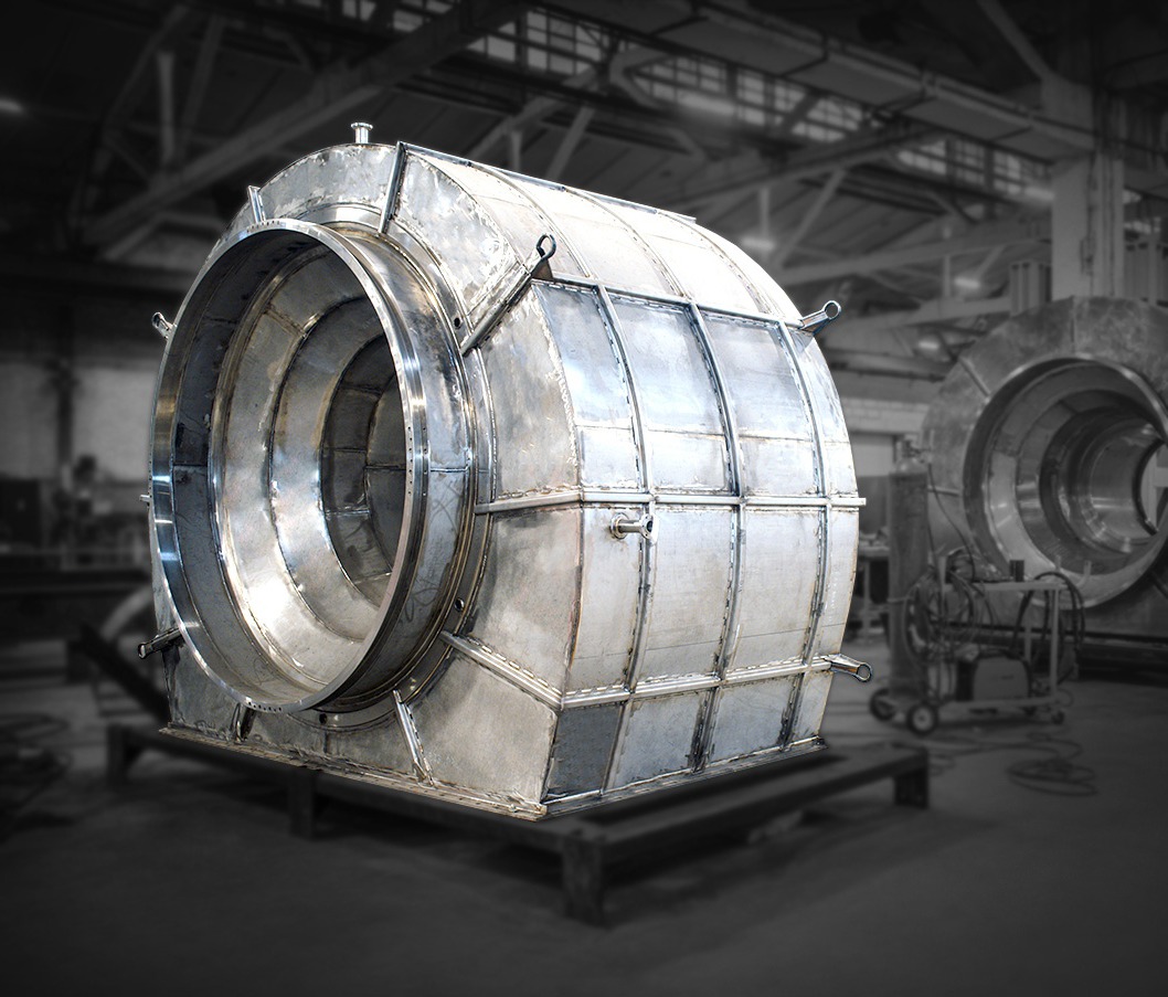Газоотвод с опорами 